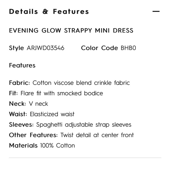 Roxy Evening Glow Strappy Mini Dress NWT - Picture 3 of 4